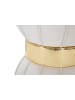 Mauro Ferretti Hocker "Flower" in Weiß/ Gold - (H)44 x Ø 40 cm