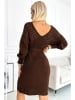 numoco Strickkleid in Braun