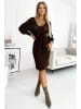 numoco Strickkleid in Braun