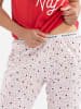 Naf Naf Pyjama in Weiß/ Rot