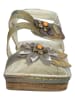 LAURA VITA Leren haksandalen grijs