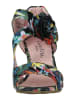 LAURA VITA Skórzane sandały w kolorze czarnym ze wzorem