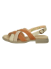 Think! Leren sandalen beige/oranje