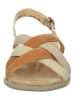 Think! Leren sandalen beige/oranje