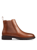 Clarks Leder-Chelsea-Boots "Griffin Plaza" in Cognac