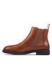 Clarks Leder-Chelsea-Boots "Griffin Plaza" in Cognac