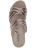 Caprice Leren slippers taupe