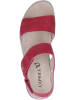 Caprice Skórzane sandały w kolorze różowym