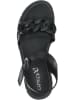 Caprice Skórzane sandały w kolorze czarnym