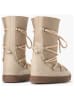 INUIKII Skórzane botki "Classic High Laced" w kolorze beżowym