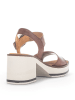 Gabor Skórzane sandały w kolorze brązowym na obcasie