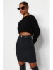 trendyol Spódnica dżinsowa w kolorze czarnym