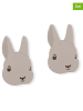 that's mine 2-delige set: wandhaken "Bunny head" grijs
