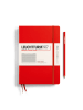 LEUCHTTURM1917 Notatnik w kolorze czerwonym w kratkę - 14,5 x 21 cm