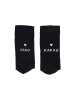Eulenschnitt Socken "Ciao Kakao" in Schwarz