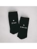 Eulenschnitt Socken "Ciao Kakao" in Schwarz