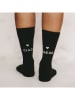 Eulenschnitt Socken "Ciao Kakao" in Schwarz