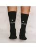 Eulenschnitt Socken "Ciao Kakao" in Schwarz