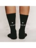 Eulenschnitt Socken "Ciao Kakao" in Schwarz