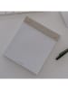 Eulenschnitt Notizblock in Weiß - (B)15 x (H)15 cm