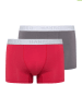 Hanro 2er-Set: Boxershorts in Grau/ Fuchsia