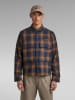G-Star Blouse donkerblauw/camel
