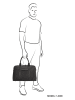 Beagles Reisetasche in Schwarz - (B)49 x (H32 x (T)22 cm