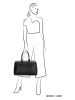 Beagles Reisetasche in Schwarz - (B)45 x (H)24 x (T)23 cm