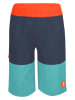 Trollkids Badeshorts "Kroksand" in Orange/ Türkis/ Dunkelblau