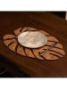 Violeta Home 4er-Set: Platzset "Monstera" in Hellbraun - (B)45 x (T)33 cm