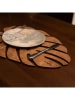Violeta Home 4er-Set: Platzset "Monstera" in Hellbraun - (B)45 x (T)33 cm