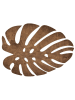 Violeta Home 4er-Set: Platzset "Monstera" in Hellbraun - (B)45 x (T)33 cm