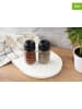 Violeta Home 2-delige set: kruidenstrooiers transparant/zwart - 100 ml