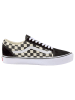 Vans Leder-Sneakers "Checkerboard Old" in Schwarz/ Beige