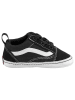 Vans Leder-Lauflernschuhe "Old Skool" in Schwarz/ WeiÃŸ