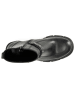 Cafe Noir Leder-Stiefeletten in Schwarz