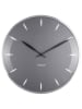 Present Time Zegar ścienny "Leaf" w kolorze szaro-srebrnym - Ø 40 cm
