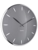 Present Time Zegar ścienny "Leaf" w kolorze szaro-srebrnym - Ø 40 cm
