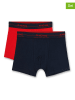Sanetta 2-delige set: boxershorts rood/donkerblauw
