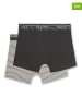 Sanetta 2-delige set: boxershorts antraciet/wit