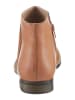 Heine Leder-Ankle-Boots in Hellbraun