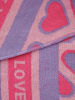 Zwillingsherz Driehoekige doek roze/paars - (L)200 x (B)100 cm