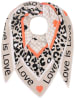 Zwillingsherz Driehoekige doek "Love is Love" beige - (L)200 x (B)100 cm