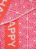 Zwillingsherz Driehoekige doek "Happy Mindset" roze - (L)200 x (B)100 cm