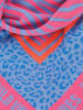 Zwillingsherz Chusta trójkątna w kolorze różowo-niebieskim - 200 x 100 cm