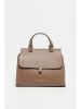Christian Laurier Leder-Henkeltasche "Ciara" in Taupe - (B)27 x (H)19 x (T)9 cm