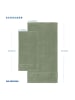 Schiesser 2-delige set: badhanddoeken "Turin" groen