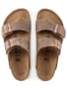 Birkenstock Leren slippers "Arizona" lichtbruin
