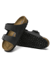 Birkenstock Leren slippers "Arizona" zwart - wijdte N