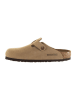 Birkenstock Leder-Clogs "Boston" in Hellbraun